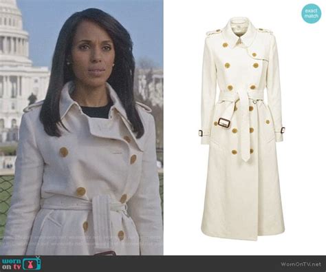 white burberry trench coat olivia pope|olivia pope outfit.